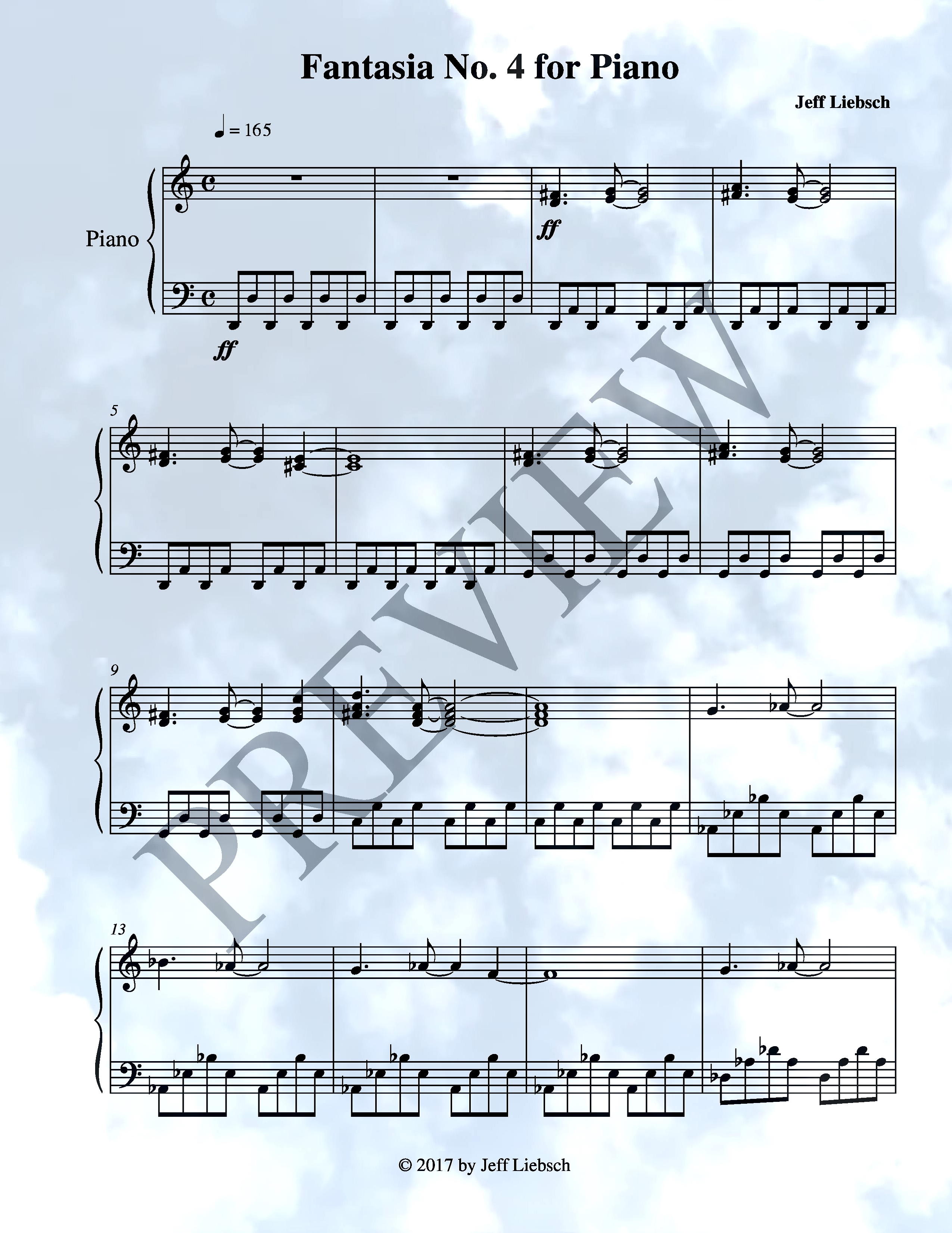 Fantasia No. 4 for Piano (Solo Piano)